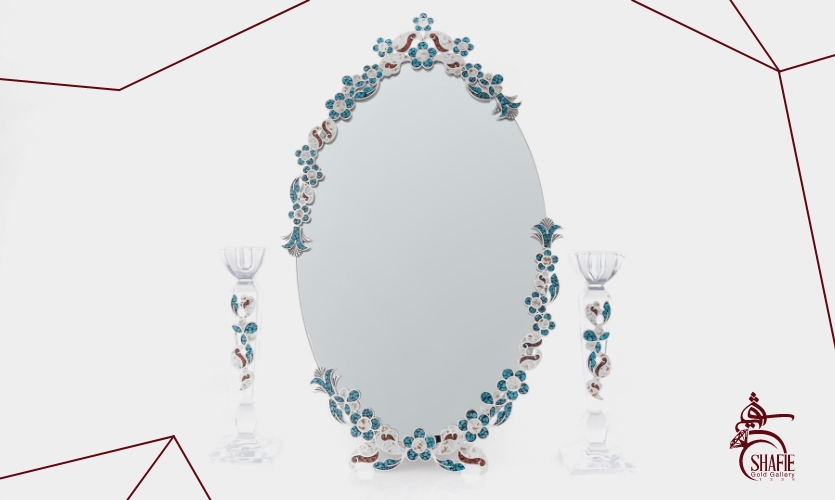 انواع مدل آینه و شمعدان نقره عروس.jpg